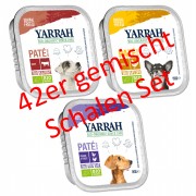 7er-Set Multi-Pack für Hunde verschiedene Sorten Bio Pate 6x150g (in weihnachtlicher Verpackung) Hund Nassfutter Yarrah