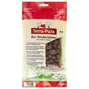 Bio Rindersalami in Scheiben 250g Hund Snack Terra-Pura